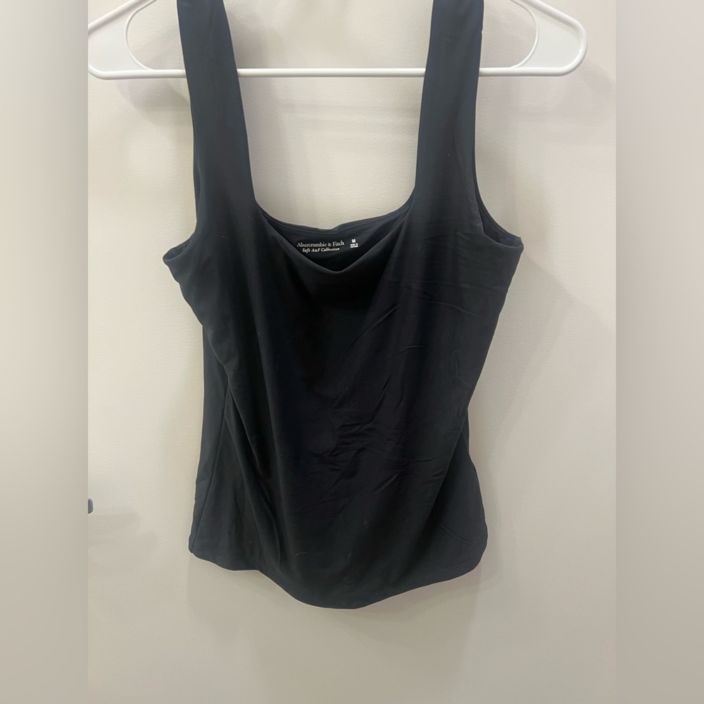 New Without Tags; Black Abercrombie Matte Square Neck Tank